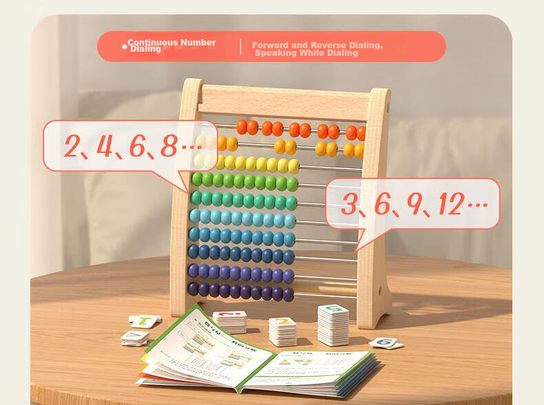 Montessori Math Counting Frame Educational Toy Arithmetic Sticks Addition and Subtraction Learning Tool for 2nd Grade 7
