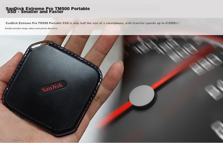 SanDisk 1TB NVMe Portable Solid State Drive (PSSD) E81 Ultra Extreme Speed Pro Edition SSD, Read Speed 2000MB/s, Direct Phone Connection, Laptop External, Triple Protectio 2