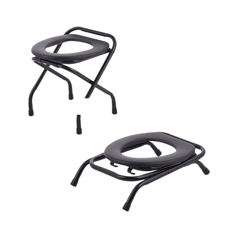 Yagao Foldable Elderly Portable Toilet Chair, Height 38cm, Suitable for Pregnant Women, Non-Slip Base, Portable Toilet Stool, Squat-To Chair