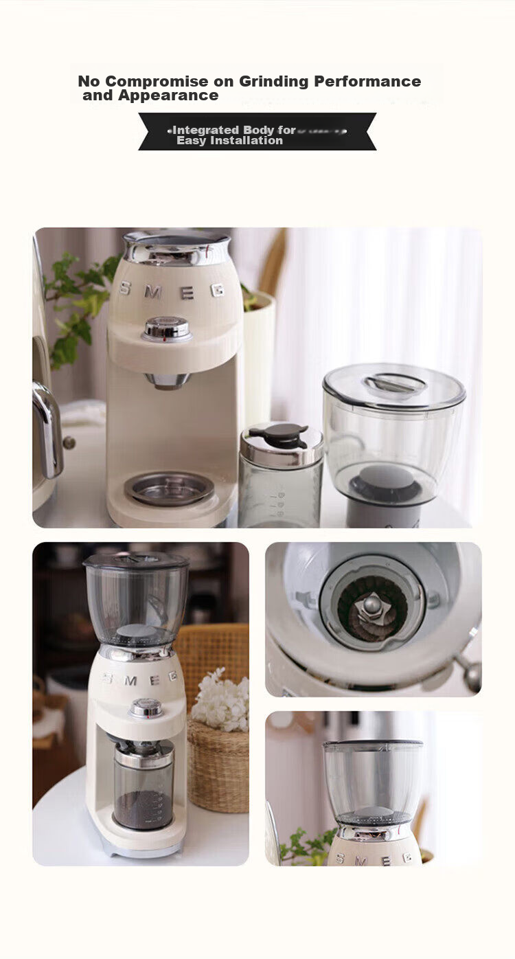 SMEG CGF11 Coffee Grinder 30-Level Adjustable Large Capacity Food-Grade Bean Hopper Gift for Men and Women Official JD Flagship Store Authentic 13