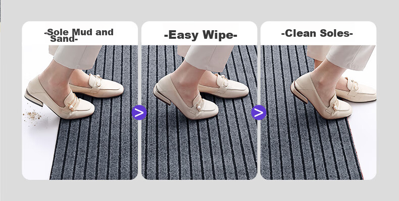 Boneng Entrance Door Mat, Outdoor Non-Slip Foot Mat, Red Carpet Doormat, Cuttable, 60x90cm 6