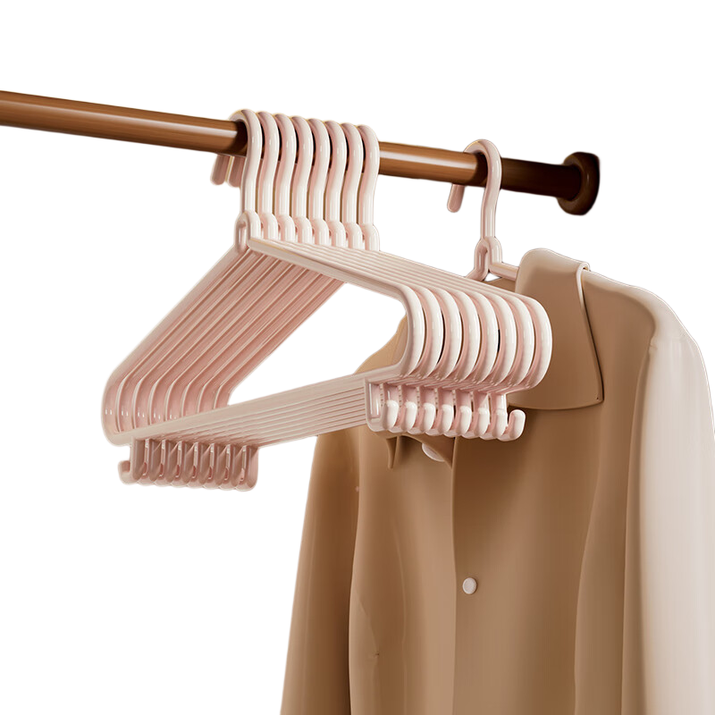 Bangnimeijia Clothes Hanger, Thickened for Home Use, Non-Slip Shoulder Angle Drying Rack for College Dormitory