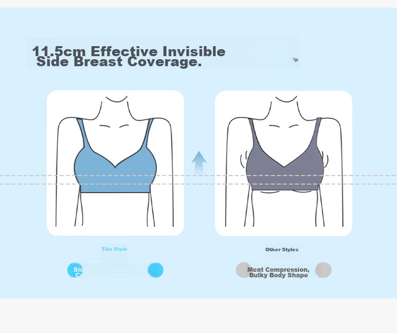 Herbal Original Color Women's Seamless Bra Lifting Foundation Small Chest Gathering Anti-Sagging Comfortable Soft Support Adjustable Back 18