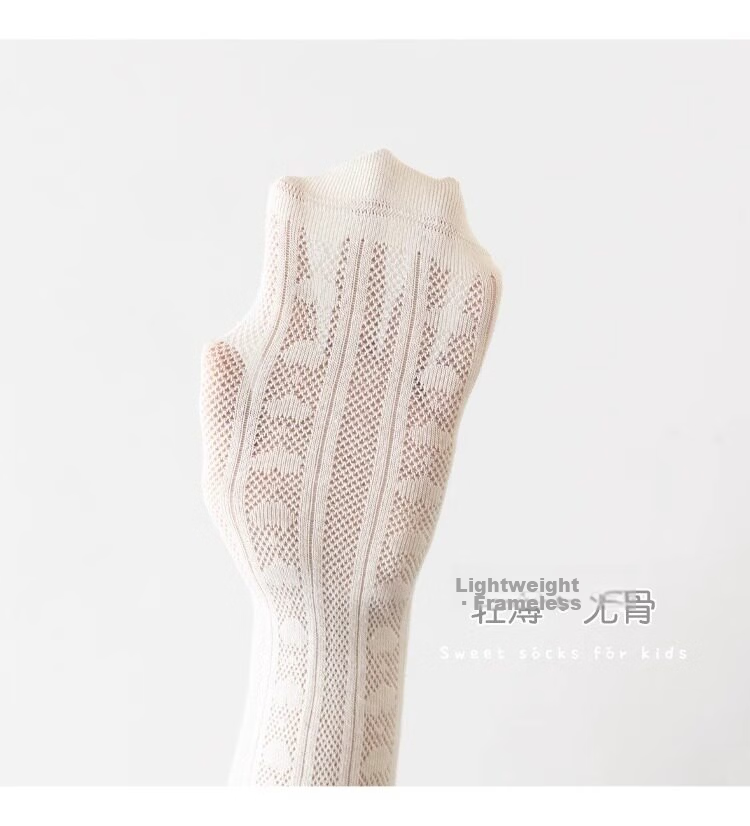 Yuzhaolin 3 Pairs Girls' Long Tube Socks Summer Thin Children's Socks Bowknot Princess Calf Socks Mid-Tube Ruffled Socks for Girls 11