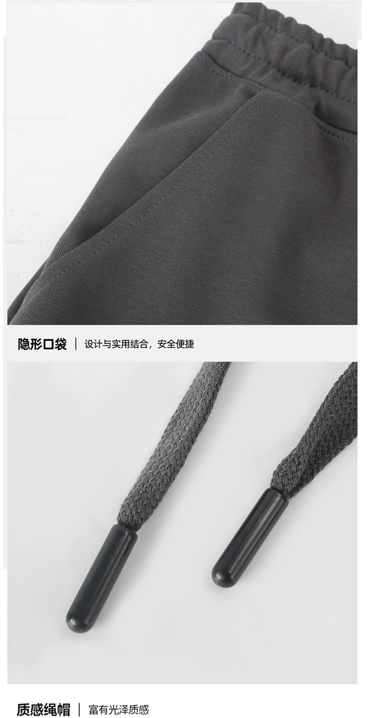 MMOPTOP Heavyweight American Casual Men's Summer Loose Simple Sports Shorts Versatile Five-Point Pants MDK22 Gray L 14