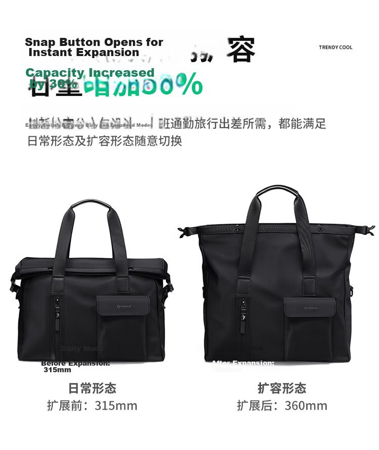 GOLF Men's Briefcase Handbag 13.3/14 Inch Laptop Bag Business Casual Commuter Travel Office Bag 8