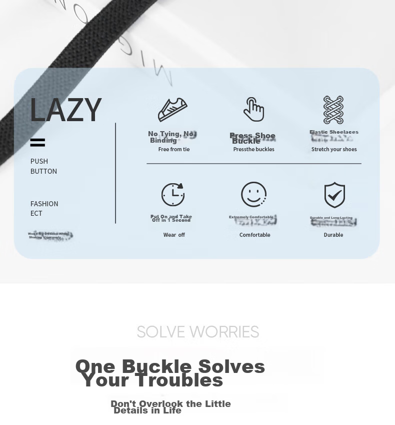 FOOTOPPO Lazy Shoelaces White Sneakers Casual Shoes Sports Shoelace Buckles Men No-Tie Shoelaces Adult No-Buckle Lazy Shoelace Clips Women 2