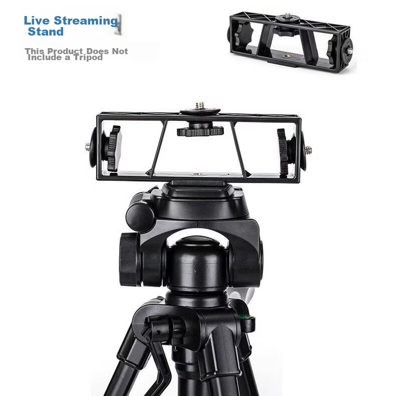 YUNTENG Multi-Position Live Streaming Stand Universal Multi-Functional Tripod Mount Clip for Vertical Phone Shooting with Fill Light and Floor Selfie Holder 7