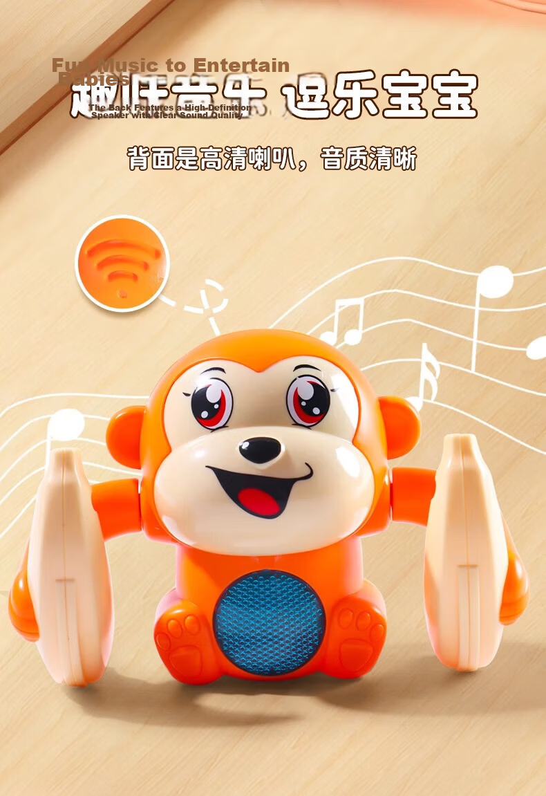 Kingstan Tumbling Monkey Toy Baby Electric Flipping 0-1 Year Old Soothing Device Children's Crawling and Head Lifting Trainer 11