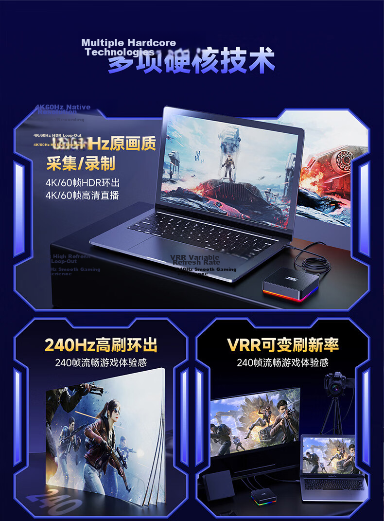 MichenSen 4K Capture Card for PS5/NS/iPad Tablet Mobile Gaming PUBG HD RGB24 DSLR Mirrorless Camera Camcorder PC Live Streaming TikTok Conference HDMI Audio Video Capture Box 3