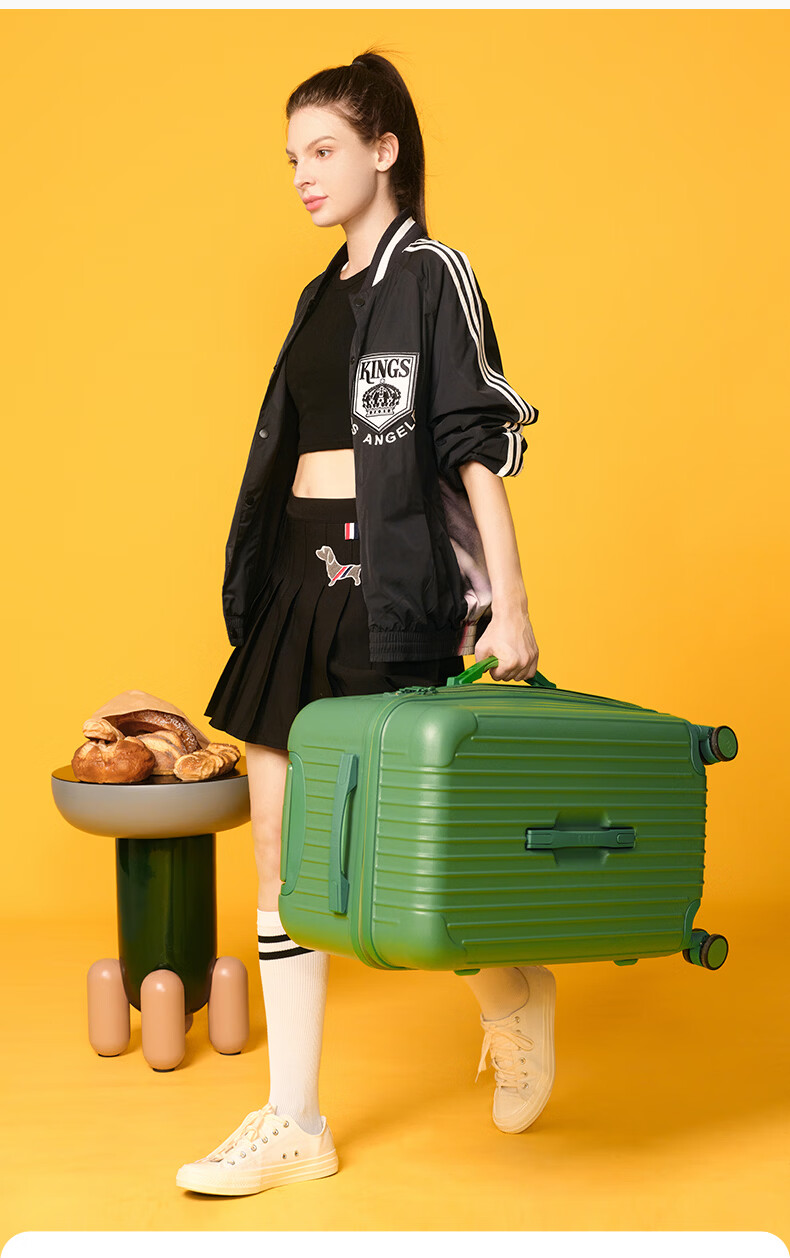 ELLE 29-Inch Avocado Green Sports Suitcase, Women's Trolley Case with Large Capacity, Zipper And Combination Lock, Travel Luggage 7