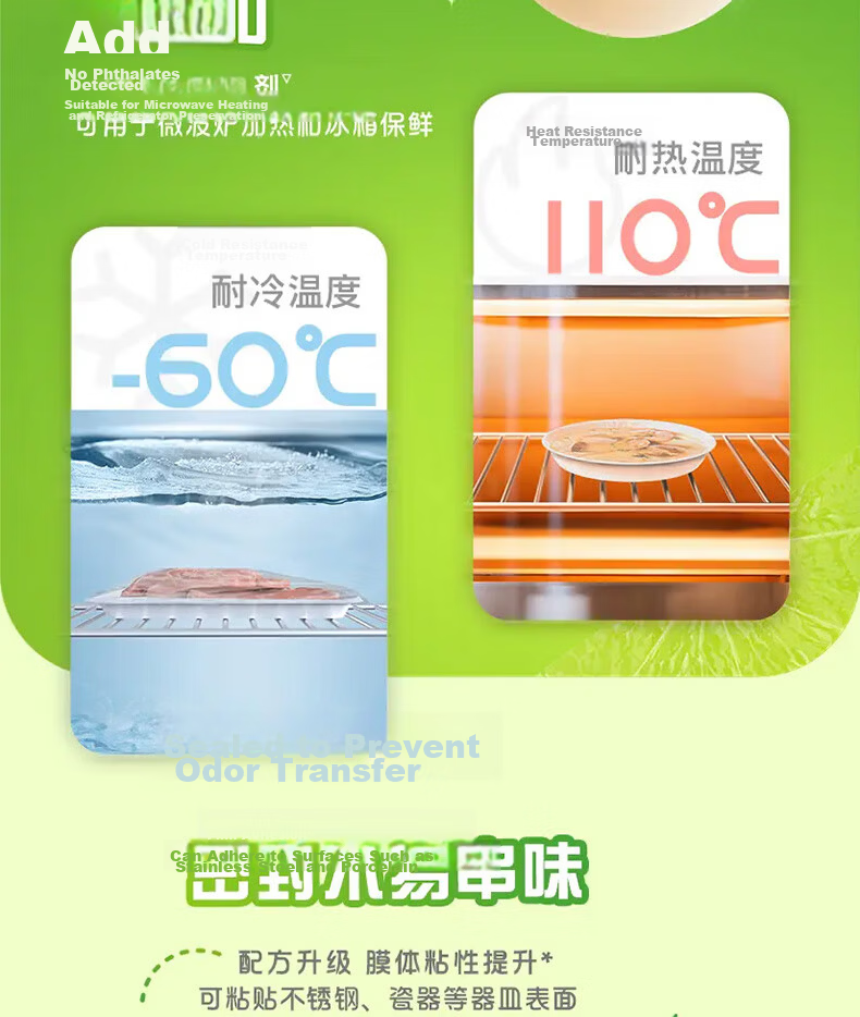MIAOJIE Cling Film Tear-Off without Cutting, 100 Meters Large Size Boxed Roll 3
