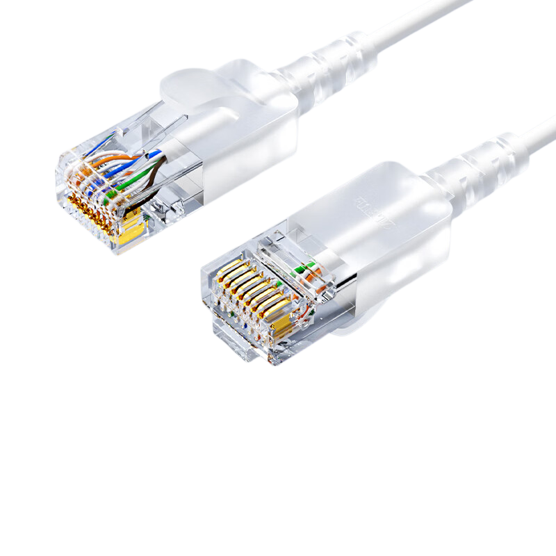 CAT6A Pure Copper High-Speed Ethernet Cable, 2m White, Compatible with Gigabit, BX6020