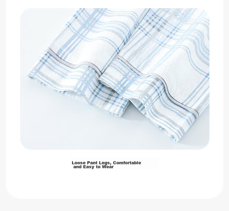 Yiershuang Boys' Cotton Mesh Long Sleeve Pajama Set Spring Summer Kids' Homewear for Older Boys and Teenagers Air-Conditioned Clothing 14