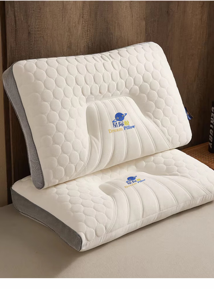 Nanjiren Thailand Latex Pillow Fiber Core Neck Support Pillow Home Medium-High Adult Single Pillow Dormitory Student Sleep Pillow Core 3