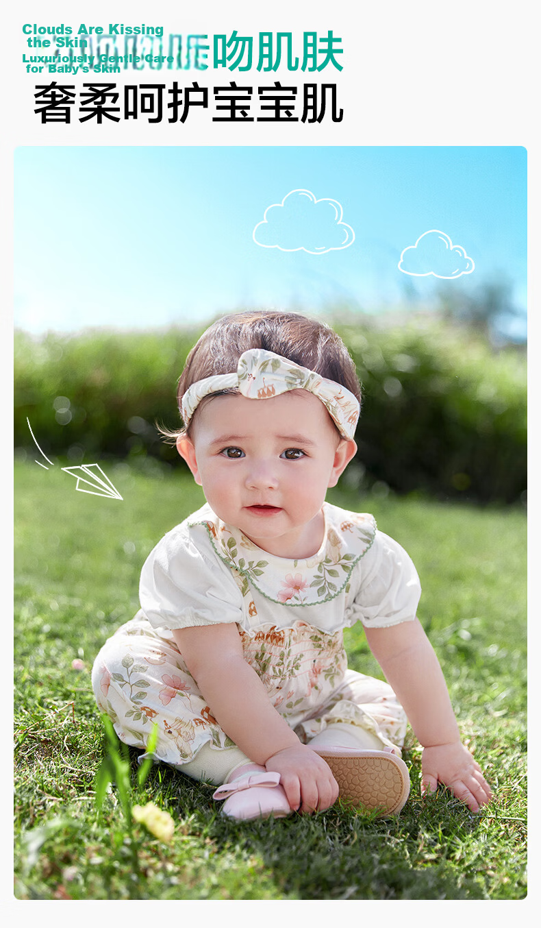 PurCotton Baby Clothes Summer Thin Newborn Romper Girls Crawling Suit Short Sleeve Garden Purple Size 73 11
