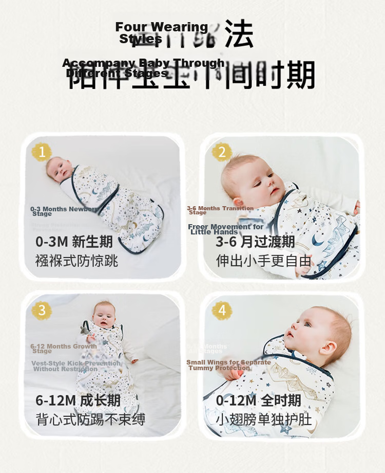 Nest Designs Baby Sleeping Bag Anti-Startle Swaddle Newborn Single-Layer Wrap Blanket First Snow Size 66 9