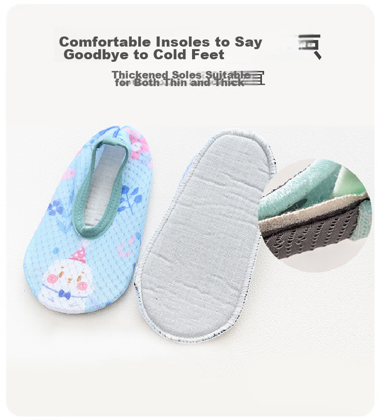 9i9 Baby Walking Shoes Summer Non-Slip Breathable Thick Sole Soft Indoor Shoes 2 Pairs 1-2 Years A109 Dinosaur Monkey 7