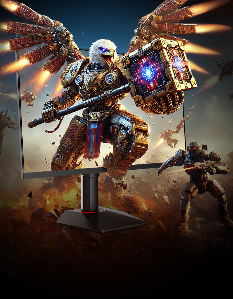 HKC 27-inch 2K 340Hz Fast IPS Hardware Low Blue Light HDR400 Gaming Monitor 10-bit Valorant 320Hz Rotatable Height Adjustable Galaxy V7 8