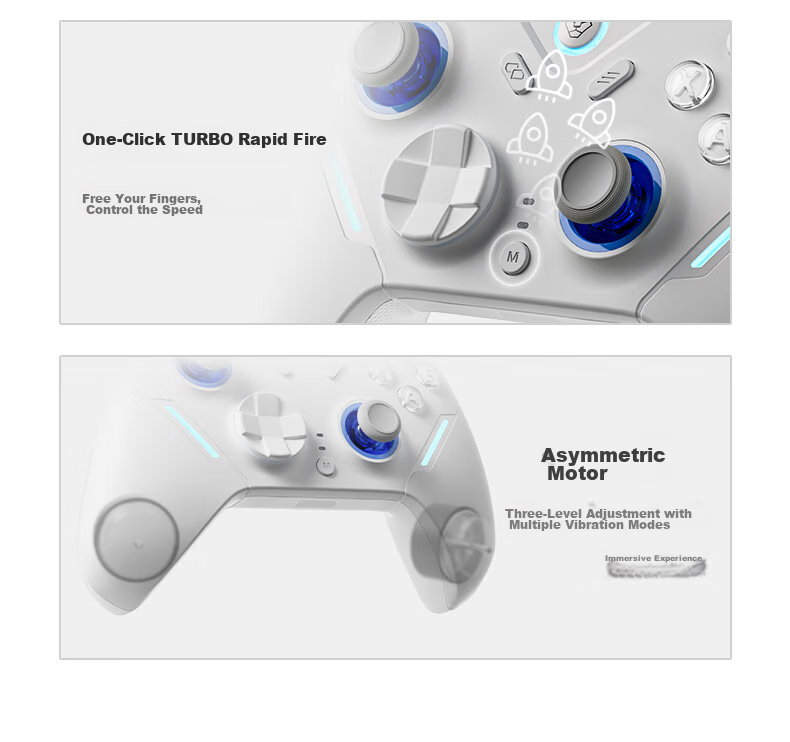 Aolion N35 Gaming Controller Capacitive Joystick PC Steam Switch 2 Pro NS Handheld Android iOS iPad Tablet Wireless Bluetooth Gamepad 16