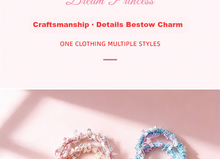 Princess Password Kids Hair Tie High Elasticity No Hair Damage Girls Hair Band Student Seamless Hair Rope Elastic Band 8