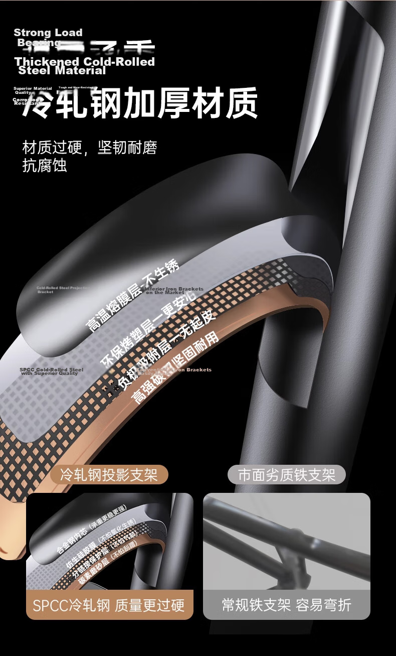 Beishi No-Drill Projector Bracket Wall-Mounted Tray Storage Rack Router Holder Enlarged Version 9
