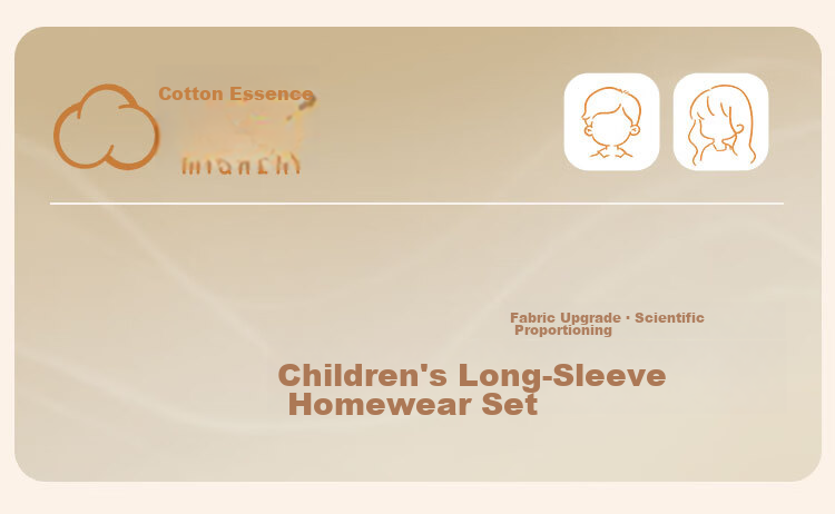 Mianzhi Boys' Pajamas 2026 Spring Summer Long Sleeve Homewear Set for Older Kids and Teens Comfortable Air-Conditioned Home Clothes 1