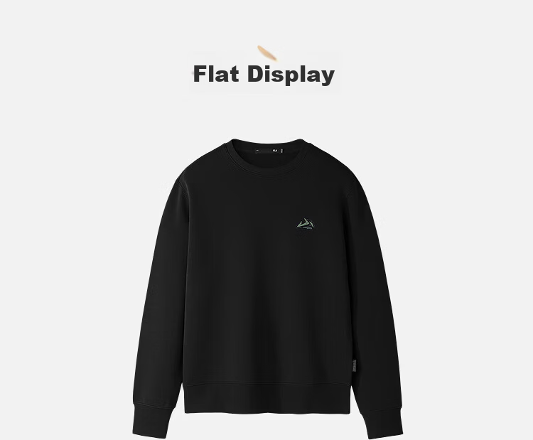 HLA Men's Autumn 25 Mountain Series Round Neck Embroidered Soft Long Sleeve Men's Sweatshirt 14