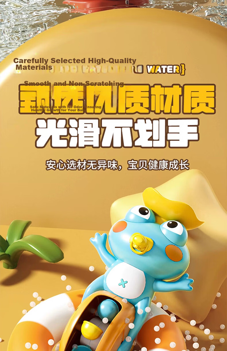 Licheers Baby Bath Toy Yellow Duck Water Play Infant Indoor Bathroom Shower Kids Boys Girls Popular Bathing Toy 12