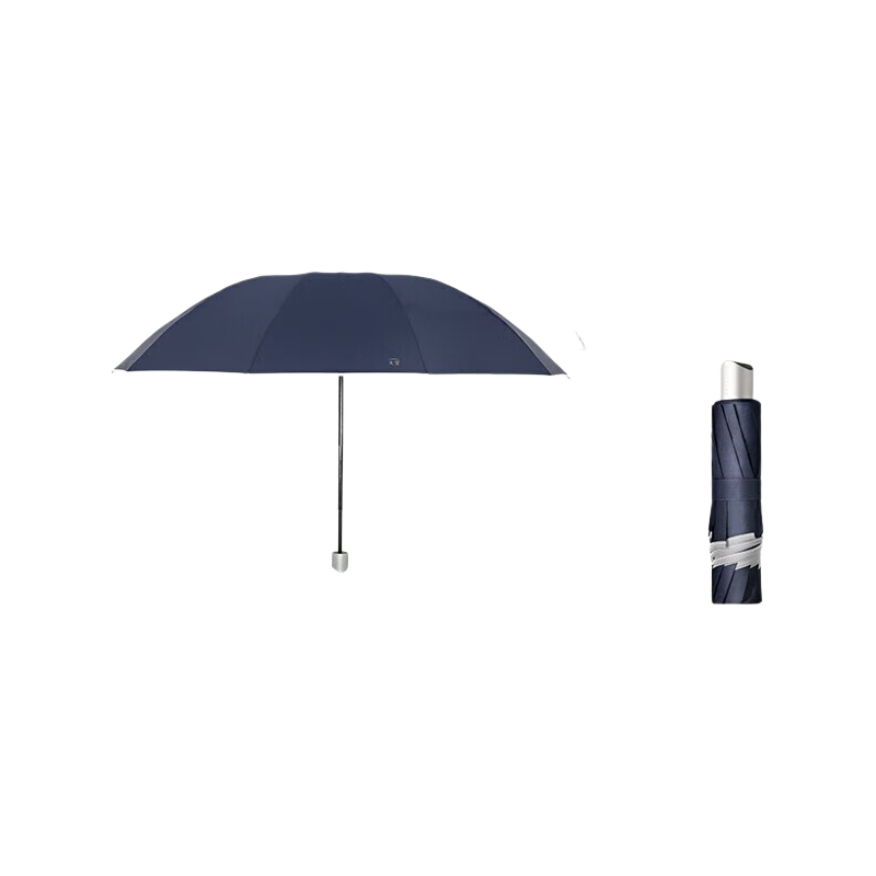 Paradise Umbrella Men's/Women's Three-Fold All-Steel Large Double Business Umbrella with Reflective Strips Rock Blue