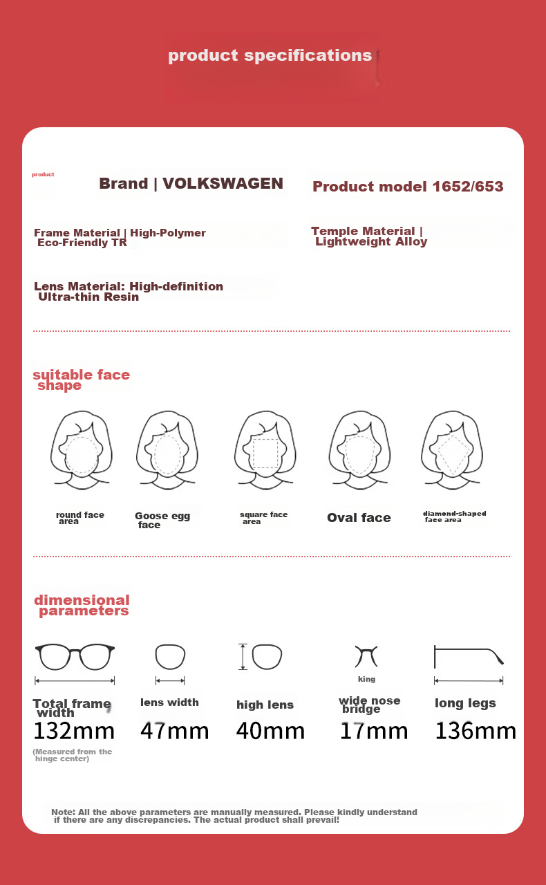 Volkswagen Genuine German Reading Glasses for Women Anti-Blue Light Ultra-Light Eyewear Mother's Day Gift for Mom 652-350 11