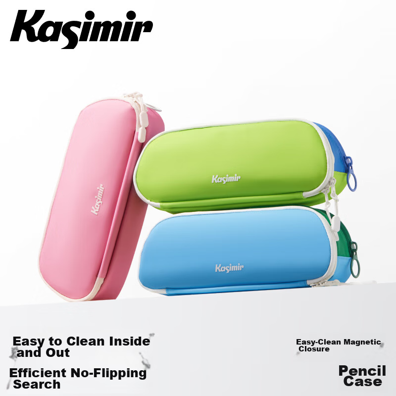Kasimir Easy-Clean Magnetic Pen Case Magnetic Bag Interior and Exterior Stain-Resistant Dual-Opening Design Easy-Clean Magnetic Pen Case - Blue*1