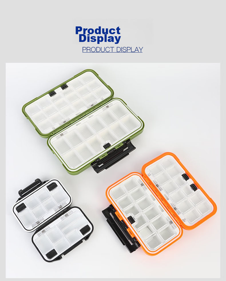 Xionghuo Portable Fishing Tackle Box, 20cm Multi-Functional Lure Box for Artificial Bait, Lead Skin, Fish Hooks, Space Beans, Figure-Eight Rings, Storage Box, Tool Box 9