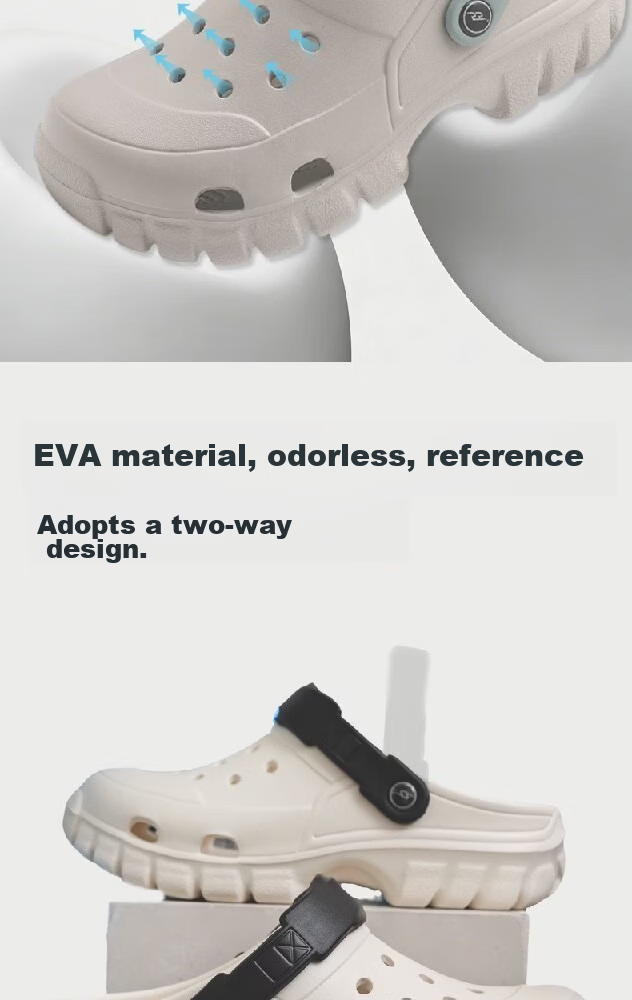 Huamei Comfortable Walking Sandals, Breathable Ventilated Open-Toe, Anti-Collision, Anti-Slip, Odor-Resistant, Quick-Dry Slippers HM2656 Off-White Size 42-43 8