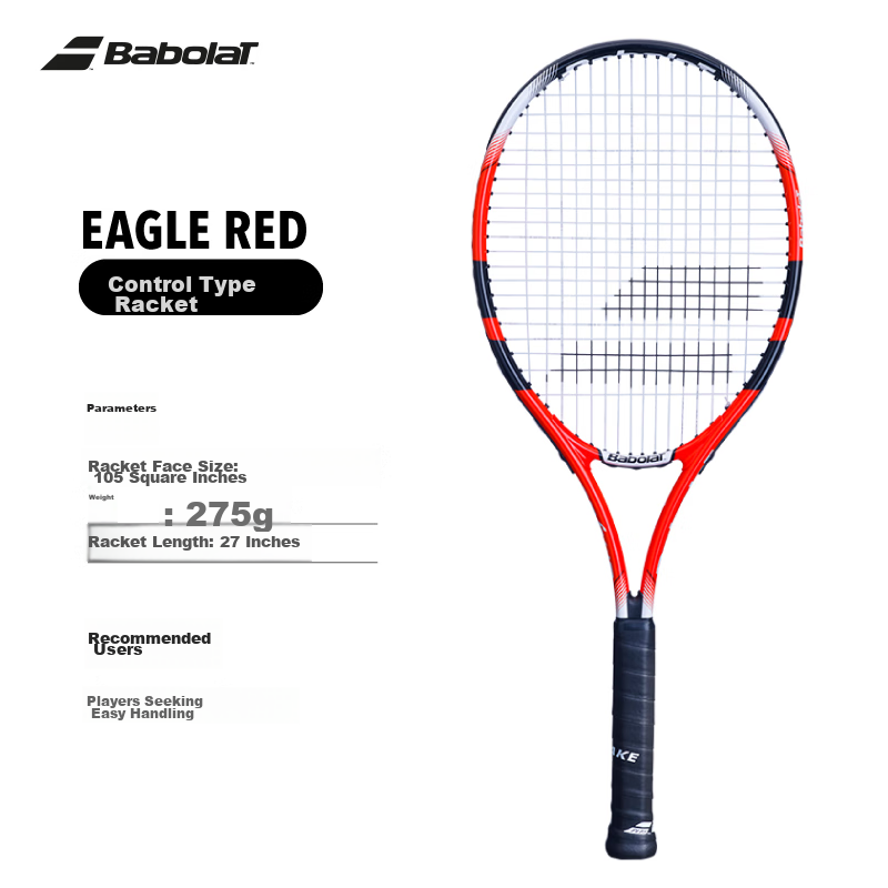 Babolat, Babolat FALCON Series Single-Player Beginner Tennis Racket, Aluminum Alloy Babolat Tennis Racket [Pre-Strung]
