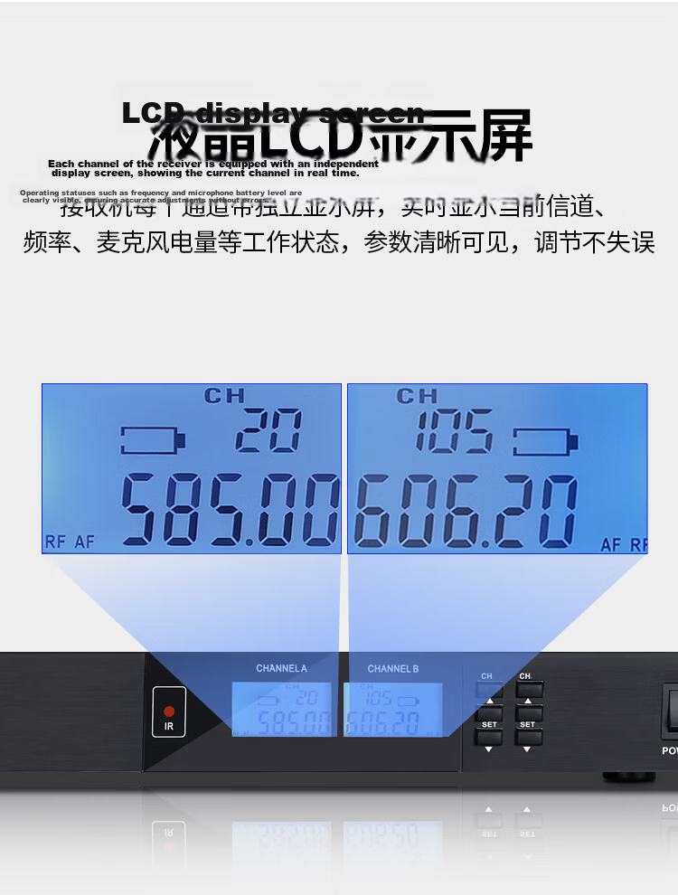 TAKSTAR UC-2R+UC-TH1 Wireless Set Dual Receiver Conference Host Speech Gooseneck Microphone 7