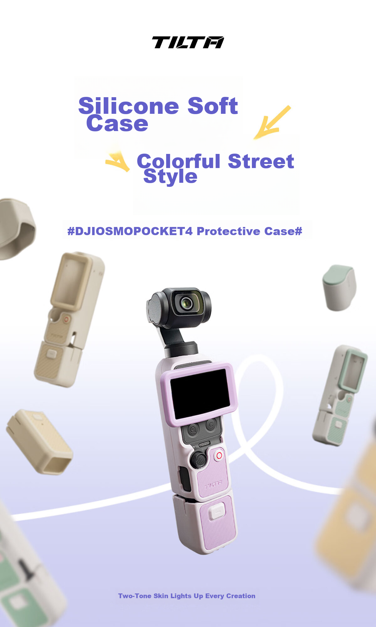 TILTA Iron Head Silicone Protective Case for DJI Pocket 4 - Scratchproof, Drop-resistant Camera Lens Screen Gimbal Cover, All-in-One Version 1