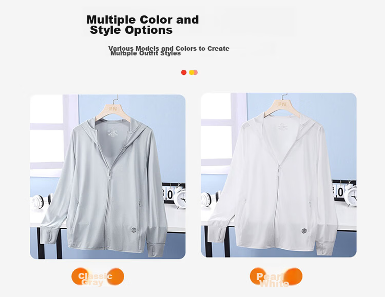 TUCANO Men's Summer Thin Breathable Ice Silk Sun Protection Jacket with Detachable Hood Brim Casual Outerwear Dark Gray 5XL 13