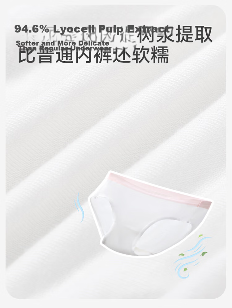Jiusuibian Plant Fiber Daily Disposable Kids Underwear Girls Menstrual Pants Travel School Non-wash Boxer Shorts 6