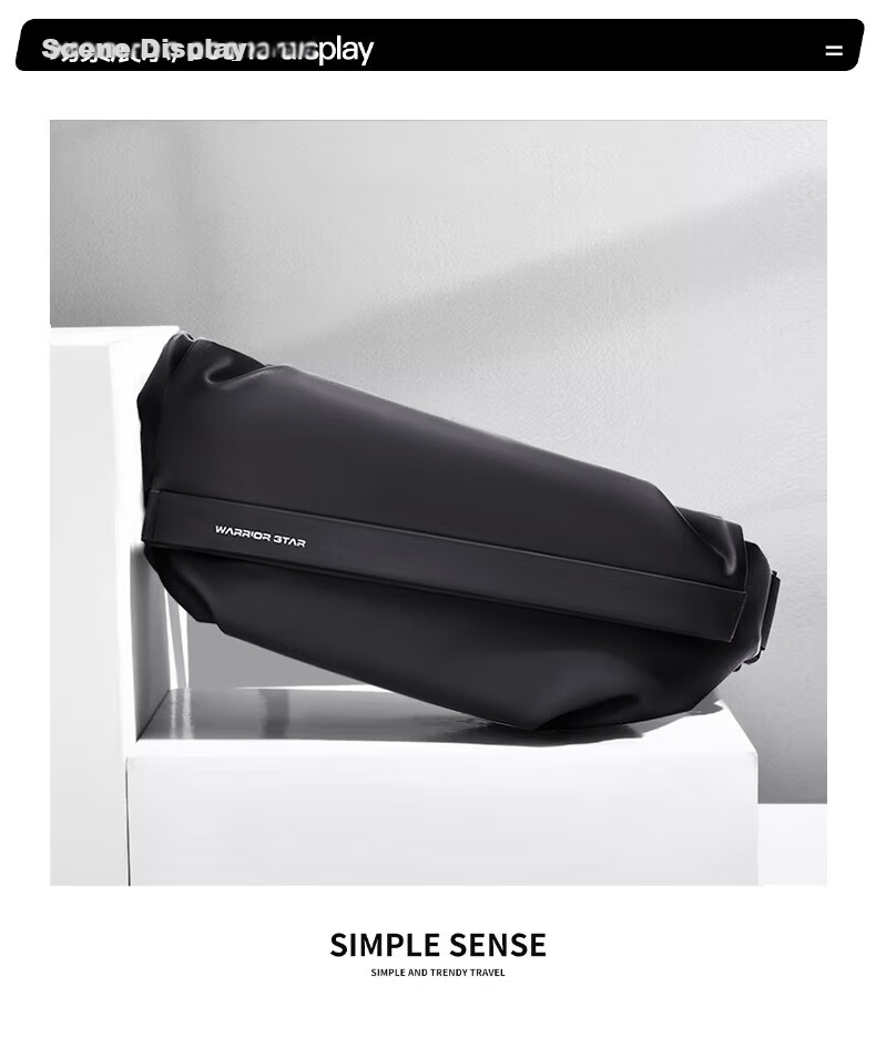 Warrior Men's Crossbody Bag 2026 New Magnetic Buckle Chest Bag Casual Commuter Shoulder Bag Portable Waterproof Cycling Bag 20