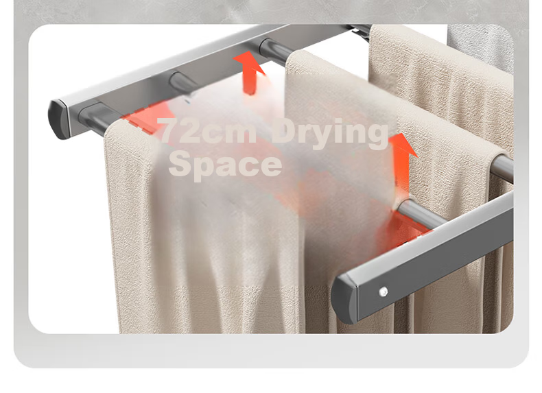 Meiliya Foldable Floor-Standing Clothes Drying Rack for Balcony, Wing-Shaped Mobile Indoor and Outdoor Laundry Rack for Hanging Quilts 16