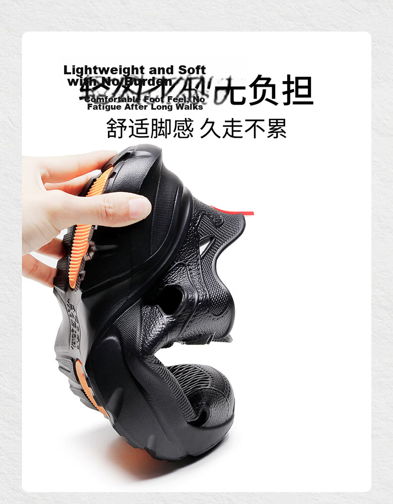 Ganmai Summer Outdoor Creek Shoes Men Soft Sole EVA Non-slip Wear-resistant Breathable Beach Sandals White Size 44-45 6