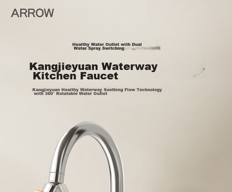 ARROW Kitchen Hot And Cold Faucet with 360° Rotating Double Control Tap for Sink [Renovation Subsidy 15%] 2