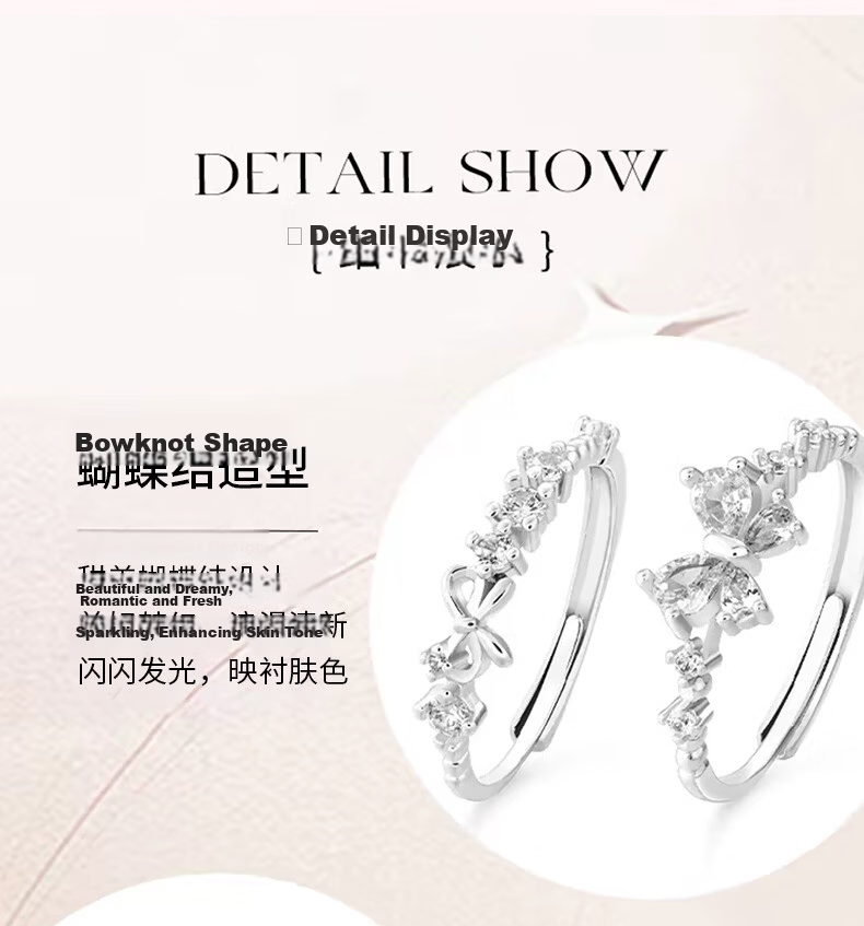 Chow Tai Fook [1000+ Stores] Sweetheart Princess Couple Rings Women's Best Friend Matching Rings Qixi Valentine's Day Gift for Girlfriend 5