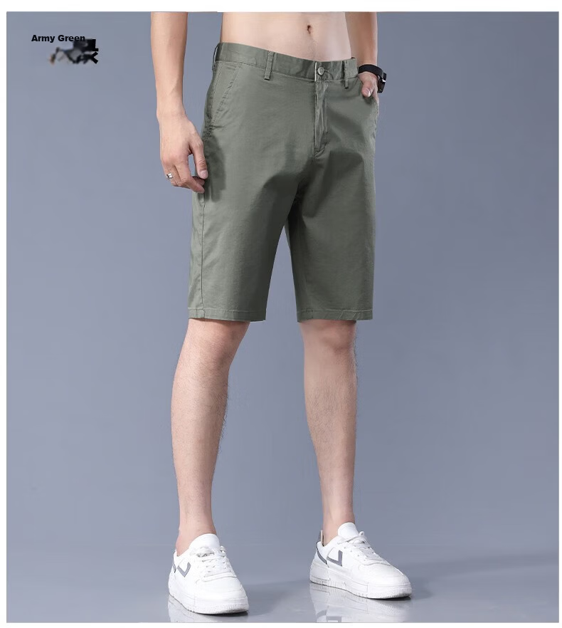 Jeanswest Men's Summer Solid Color Casual Versatile Five-Point Shorts New Sports Ice Silk Cool Straight Pants 19