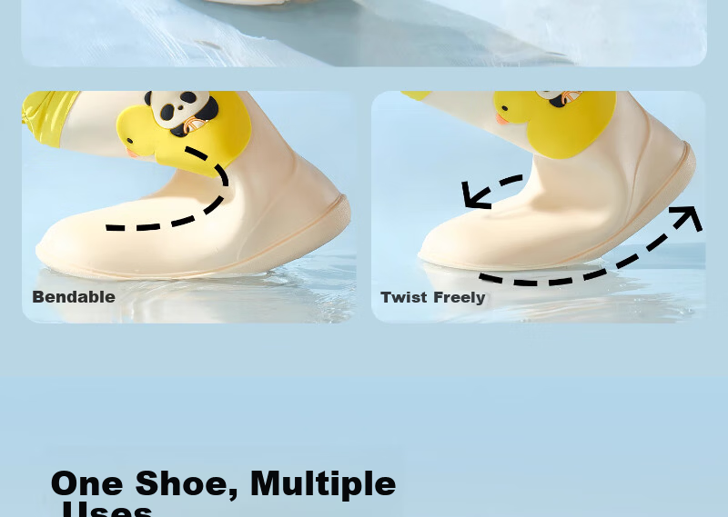Scoornest Kids Waterproof Rain Boots Non-Slip Toddler Boys Girls Water Shoes 2025 New Model 24