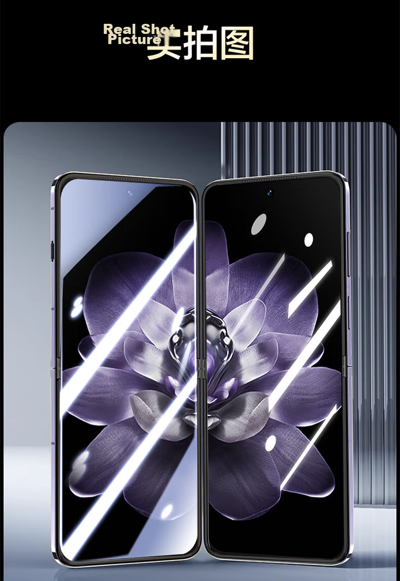 Smorss Privacy Screen Protector for Xiaomi MIX Flip, Foldable Hydrogel Film, Non-Tempered, Full Coverage Anti-Peeping, Drop-Resistant, Anti-Fingerprint Front Outer Screen Protector 13