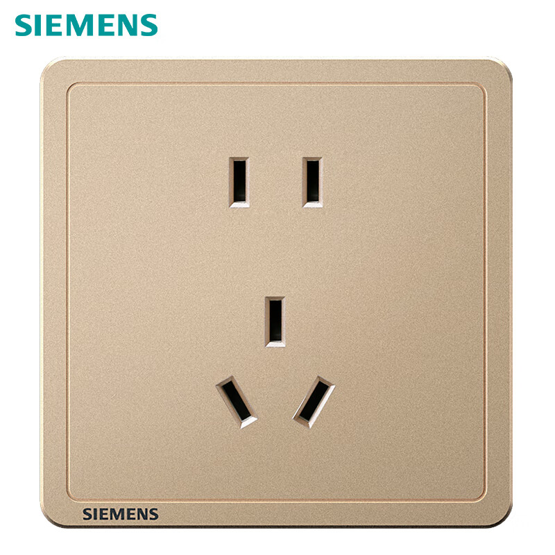 SIEMENS Switch Socket, 10A Five-Hole Socket Panel, Zhi Dian Rior Gold 5UB14143NC032P