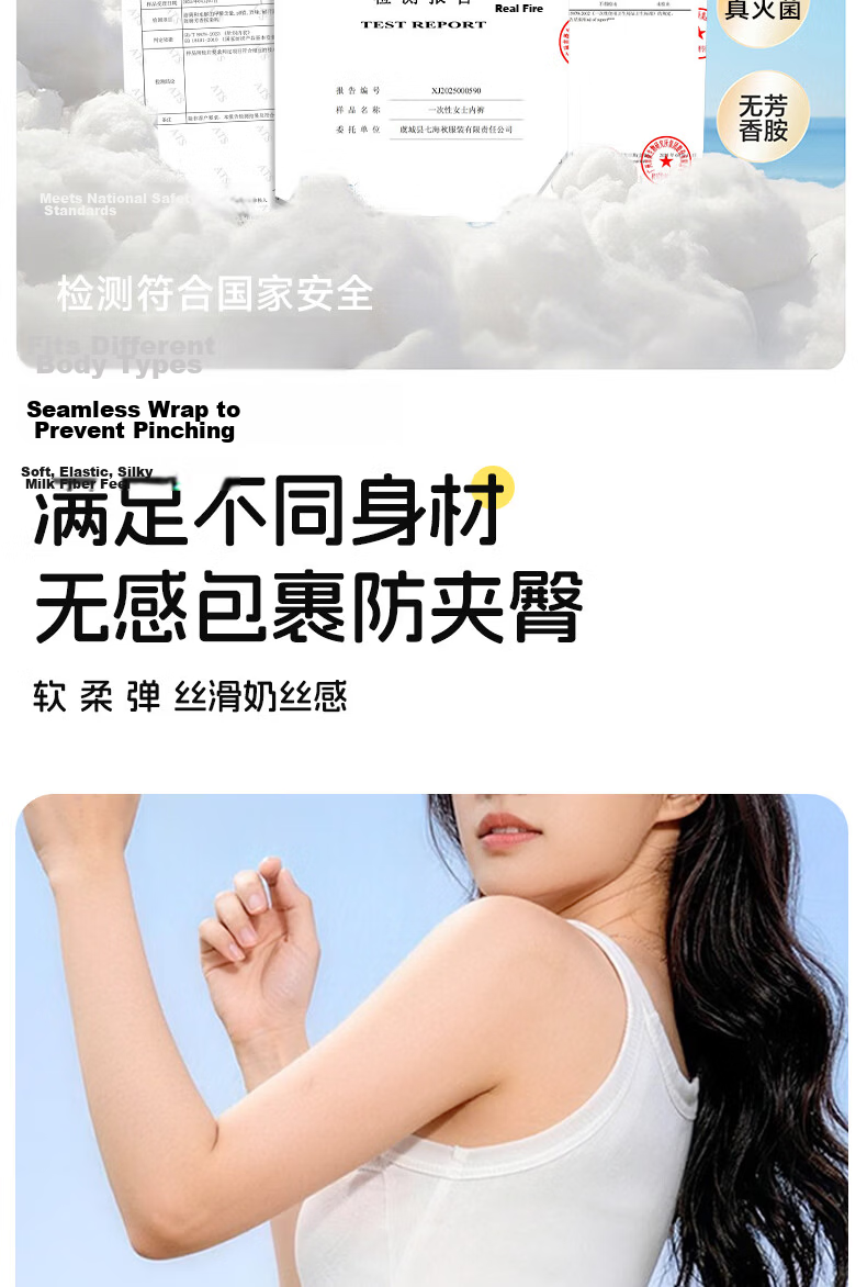Qihaiqiu 10-Pack Disposable Women's Sterilized Travel Underwear Portable Triangle Panties Maternity Postpartum Plus Size XL 6