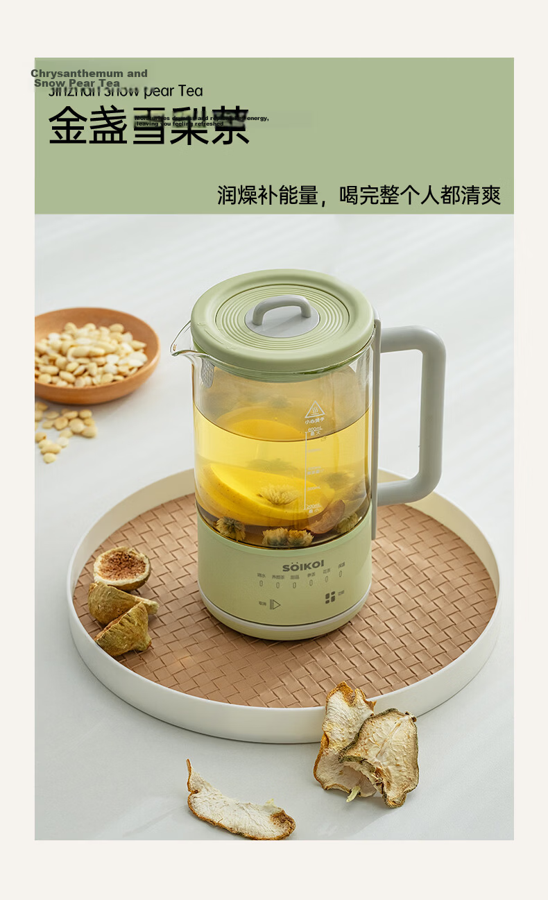 Sizaki Health Kettle Electric Water Kettle 0.6L Temperature Control Insulated Kettle Milk Warmer Smart Dry-Boil Protection Pure Titanium Tea Strainer L-YSB600C 5